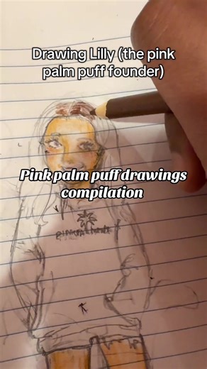 Pink palm puff drawing compilation #fyp @PINK PALM PUFF #getmeto5klikes