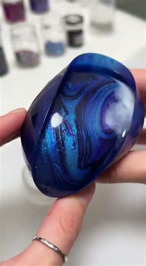 Pouring Galaxy Into Resin Sphere 🌌 Cosmic Art Creation