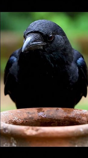 The Thirsty Crow Story – 1 Minute Moral Story for Kids | Thirsty Crow Short Story with Moral