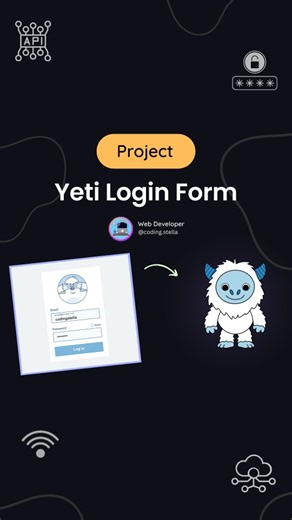Stella • Coding • HTML • CSS • JAVASCRIPT on Instagram: "Yeti Login Form Animation Using HTML CSS 😱❄️ A Next Level Login Form With Yeti Hide Eyes Show 😎 💬 Comment "Yeti" for Source code Code Credits goes to real owner !! FOLLOW US TO LEARN CODING !! Follow for more @coding.stella 💙 Tags Your Friends 😉 Don't forget Like ♥️ and share 💬 Save for future references 📖 If you found this content useful, please tap the ♥️ icon and give me a follow. I would greatly appreciate it. Also, if you have 