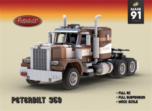 LEGO MOC-138202 Peterbilt 359 Semi Truck (Technic 2023)