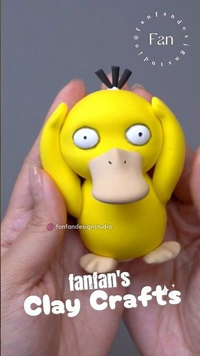 how to make a enton Pokémon figure with air dry clay art craft Fondant or polymer clay tutorial