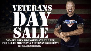 12K views · 250 reactions | To show our appreciation to our active military and veterans we're pleased to offer 50% off the DDPY workouts and app for all verified service members, FOREVER! And all civilians can take 20% off during our Veterans Day Sale. https://ddpy.co/2FoyvhM | DDP YOGA | Facebook