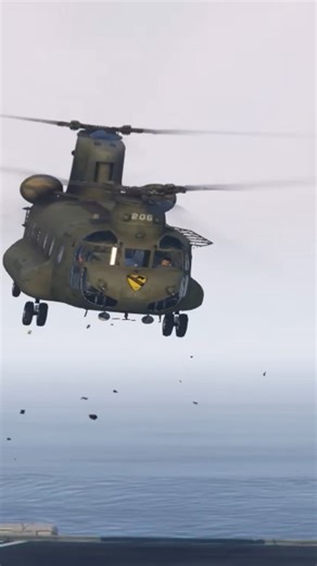 Ch-47 Chinook startup and departure