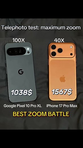 Why are we paying $500 more for the iPhone 17 Pro Max when the Pixel 10 Pro XL zooms twice as far? 💸 Testing the 100x Space Zoom vs Apple’s 40x Max. Is the quality there or is it just numbers? Let’s find out! 🔍🏆 #AppleVsGoogle #Pixel10 #iPhone17 #SmartphonePhotography #ValueForMoney @Google Pixel @apple