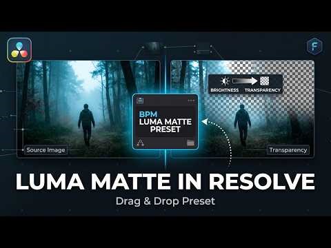 How to Use a Luma Matte MP4 in DaVinci Resolve | BPM Fusion Preset