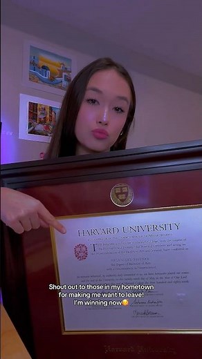 Got my Harvard degree at 21🥰