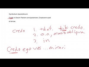 LatinPerDiem Latin Lessons: Apostles' Creed 1