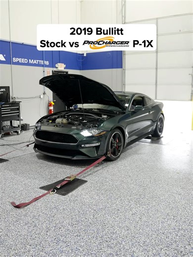 How much power did this ProCharged Bullitt Mustang make on the dyno? #steeda #mustang #bullitt #procharger #dyno #beforeandafter