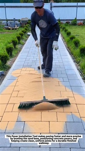 Paver Installation Tool Levels Sand and Sets Patio Blocks Fast with Precision