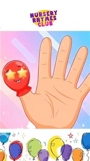 🌈Balloon Finger Family - Learn Colors #shorts #balloon #fingerfamily