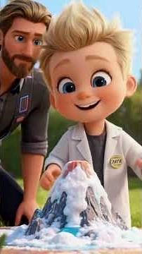 Zafir’s Volcano 🌋 | Baking Soda & Vinegar Science Experiment #scienceforkids #cantecepentrucopii