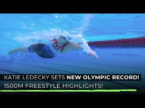 Katie Ledecky 1500m Freestyle | Wins Gold and Sets New Olympic Record!