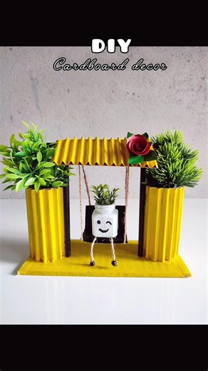 DIY cardboard decor craft idea #sorts #craft #cardboard #art