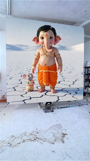Happy Ganesh Chaturthi Drawing Photo 🌺🥰 Ganesh Ji Painting ❤️ #shorts #ganeshchaturthi #viralvideo
