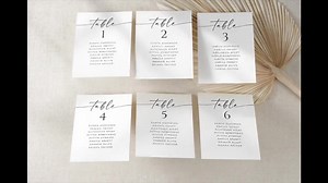 Modern Script Wedding Seating Chart Template, Wedding Table Numbers, Seating Plan, Editable Instant Download, Simple Elegant Seating Chart - Etsy