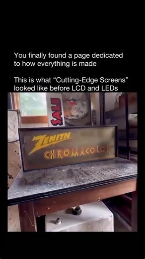 EXPLAINING_ERA... on Instagram: "Before pixels existed, engineers animated light mechanically. ⚡📡 In the era before LCDs, LEDs, and digital graphics, systems like the Zenith ChromaColor were considered cutting-edge display technology. Instead of electronic pixels, a powerful lamp fed light into bundles of fiber-optic strands, each acting as an early “pixel” by carrying focused light to precise points on the panel. Rotating color filters and mechanical shutters created shifting hues, gradients,