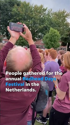 Redheads celebrate hair color at annual Redhead Days Festival #Shorts