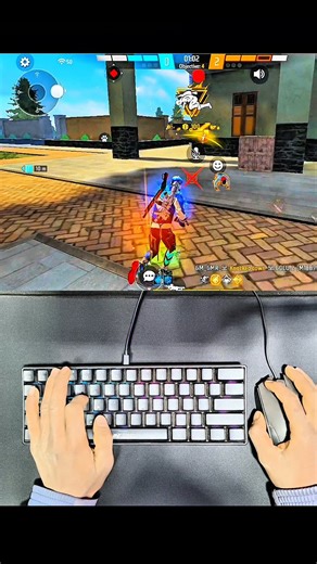 pc❌ mini mobile setup ✅ #freefire #gaming keyboard⌨️🖱️📲mouse end k2er #gameplay #trending #shorts