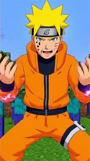 Naruto vs Sasuke: Minecraft edition😂🐸🧟‍♂️ #minecraft #naruto #anime