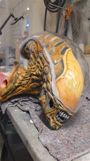 Special project Lifesize dog alien.for the dutch comic con. Working in the head with epoxy sculp Made on a #CrealityK2Plus Made by DoubleDomeStudio in collaboration with the dioramabuilder Special thanks to 123 3d.nl 3d design by: 3dklos #bigchap #xenomorph #alienqueen #alien #aliendog #bigchap #aliens #xenomorph #aliencovenant #facehugger #ellenripley #giger #hrgiger #prometheus #ridleyscott #alienisolation #ripley #alienmovie @stanwinstonschool #alienresurrection #predator | The diorama builde