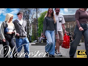 Spring Walk in Worcester 🌸 | Stunning 4K 60fps Tour Through a Historic English City