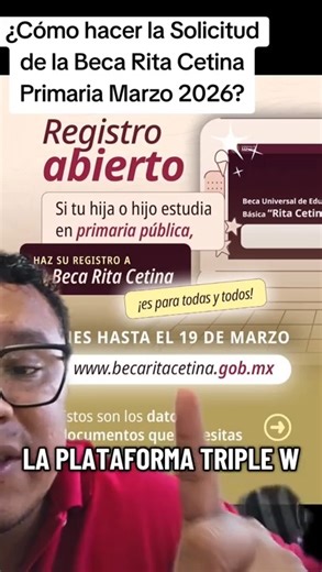 ¿Cómo hacer la Solicitud de la Beca Rita Cetina Primaria Marzo 2026? | Soy Universitario