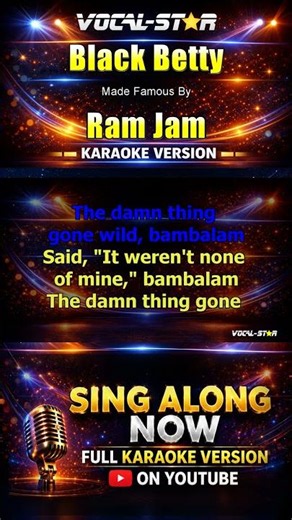 Black Betty - Ram Jam KARAOKE #karaoke #instrumental #karaokeversion