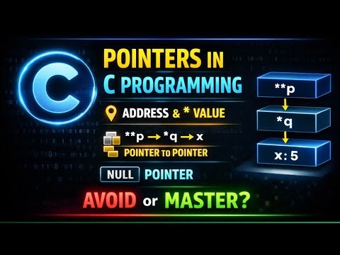Pointers in C Explained 🔥 | From Basics to Pointer to Pointer | Interview Mastery 3.14