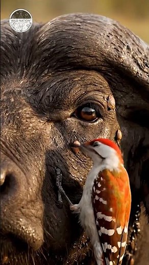 Oxpecker Bird Removes 50+ Ticks From Suffering Buffalo! 😱🐦 (Nature's Incredible Bond) #animals