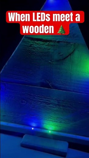 Adding LEDs to a wooden Christmas tree #craft #christmas #viral