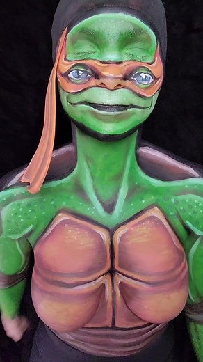Alien Trash Kitty Body Paint Time-Lapse