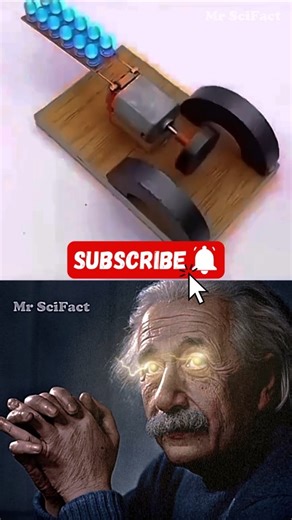 Einstein's Sigma Physics: Build Your Own Simple Electric Motor 🧠🔋 | #science | Mr SciFact | #shorts