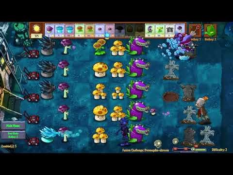 Plants Vs. Zombies Fusion (English) NEW V3.0! | Fusion Challenge | Doomspike-shroom Challenge