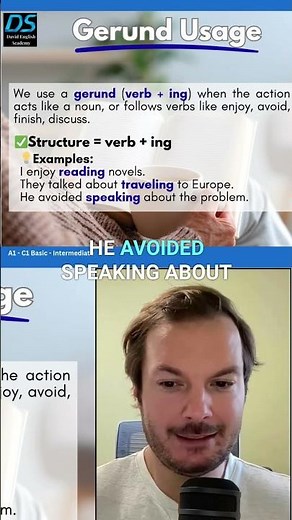 Master Gerunds: Verb + Ing Explained w/ Examples! #shorts