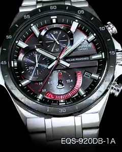 13K views · 2.4K reactions | The EQS-920DB-1A is a solar-powered chronograph; in this video, you can admire its bold yet sporty design. https://products.edifice-watches.com/asia-mea/en/_detail/EQS-920DB-1AV/ | CASIO EDIFICE | Facebook