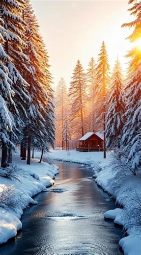 Magical Snow Forest Scenery | Winter Wonderland Nature Scene | Relaxing HD Landscape