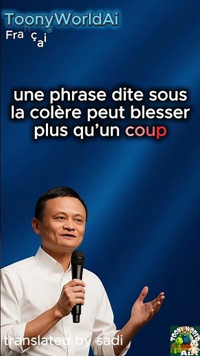 Comment Contrôler Ses Paroles | La Sagesse de Jack Ma sur la Communication | Français | ToonyWorldAi