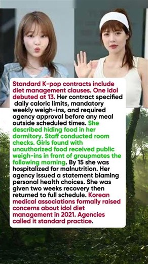 She Debuted at 13 — The Contract Banned Her From Eating Without Agency Approval