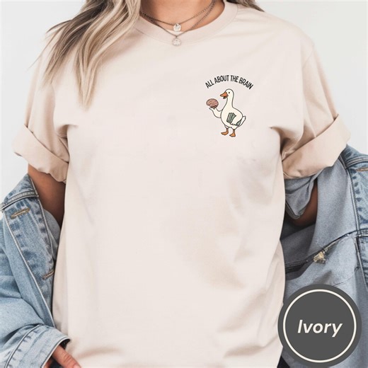 All About the Brain Goose T-shirt, Psychology Gift, Therapist Shirt, Mental Health Tee, Psych Student Gift, Funny Brain Lover Shirt - Etsy