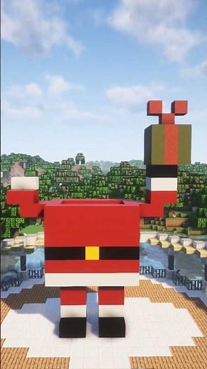 Santa Statue Tutorial #minecraft #minecraftbuilding #minecraftbeauty #minecrafttutorial #gaming