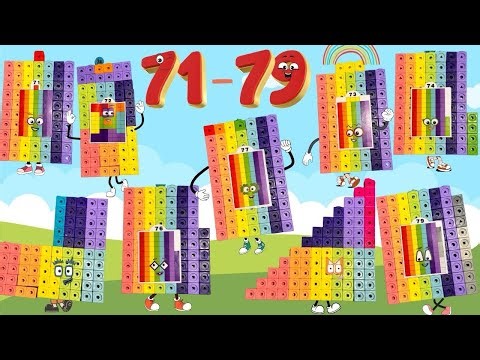 Meet the Seventy Squad! Build I Number blocks 71–79 I Big Number Counting, Building & Learning Fun