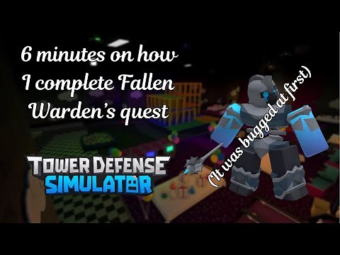 How I completed Fallen Warden quest | TDS | ROBLOX