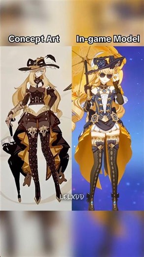 Concept Art vs In-Game Model - Part 6 | Genshin Impact #genshinimpact #genshinshorts #snezhnaya