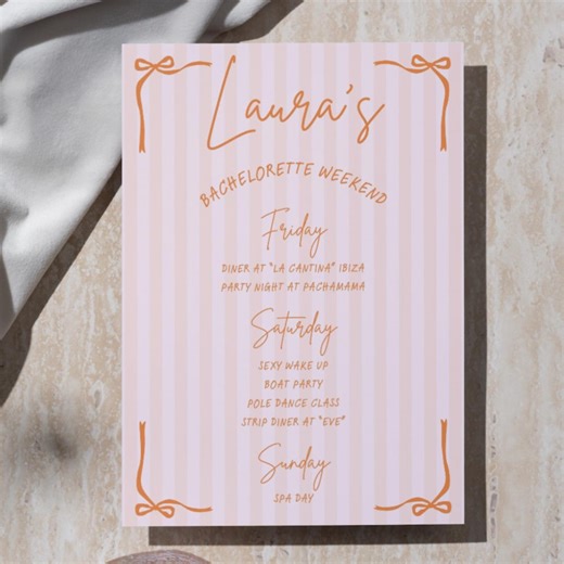 Editable Bridal Shower Templates Pack – Invitation, What to Pack, Program & Fun Games for Canva - Etsy