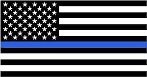 Stickios Thin Blue Line Sticker - Back The Blue American Flag Police Decal for Cars, Trucks & Vehicle Windows (5.8x3 inches)
