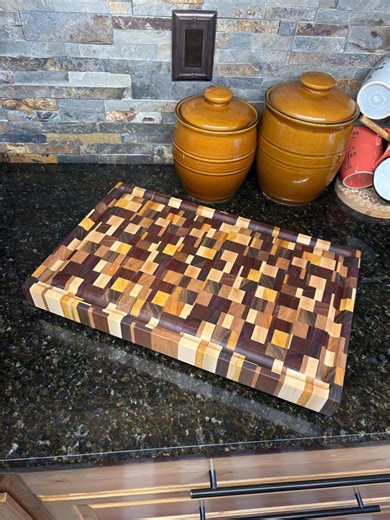 Chaotic End Grain Cutting Board-chaos Brisket Butcher Block - Etsy