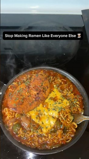 How to Make Instant Ramen Taste Better | Crispy Chicken Ramen 🍜🍗