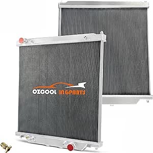 4 Row Core Aluminum Radiator for 2003-2007 04 05 06 Ford F-250 F-350 F-450 F-550 F53 Super Duty V8, 6.0L Turbo Diesel Powerstroke Radiator