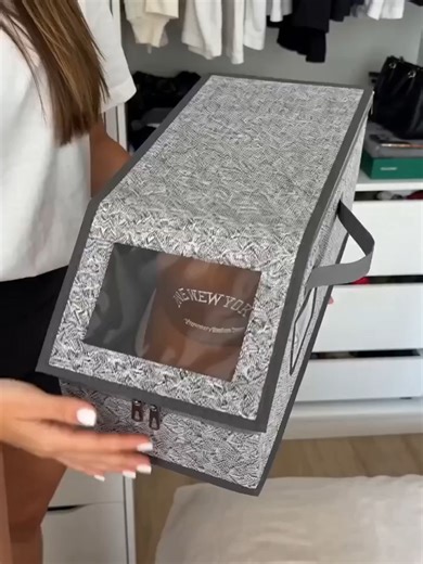 Stackable Baseball Cap Storage Box, Holds Up to 24 Hats, Durable Cardboard Organizer, Classic Style, Wardrobe Closet Holder#tiktok #fyp #foryou